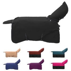 vidaXL Cobertor de Cavalo Verde Escuro e Preto 145 cm Poli&eacute;ster