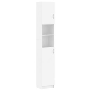vidaXL Arm&aacute;rio de casa de banho derivados de madeira branco
