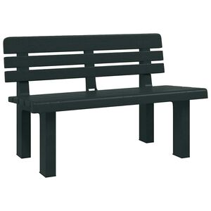 vidaXL Banco de jardim 110x52x71 cm polipropileno verde