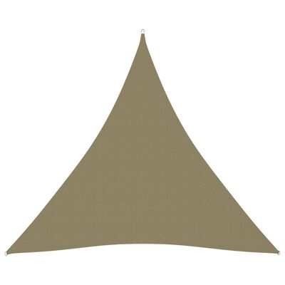 vidaXL Para-sol estilo vela tecido oxford triangular 4x4x4 m bege