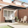 vidaXL Toldo Retr&aacute;til Manual Preto 300 x 250 cm Poli&eacute;ster e A&ccedil;o