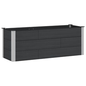 vidaXL Canteiro de jardim elevado Preto 150 x 50 x 54 cm