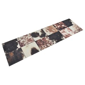 vidaXL Tapete de cozinha lav&aacute;vel 45x150cm veludo padr&atilde;o pele de animal