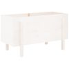 vidaXL Canteiro elevado de jardim 101x50x57 cm pinho maci&ccedil;o branco