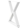 vidaXL P&eacute;s para mesa de jantar 2 pe&ccedil;as, branco, 70x(72-73,3) cm, a&ccedil;o