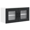 vidaXL Painel de lava-lou&ccedil;a Kalmar Preto 80 x 31 x 40 cm