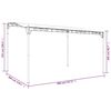 vidaXL Toldo 4x3 m 180 g/m&sup2; tecido e a&ccedil;o cinzento-acastanhado