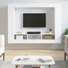 vidaXL M&oacute;vel de TV 152x22x113 cm derivados de madeira branco