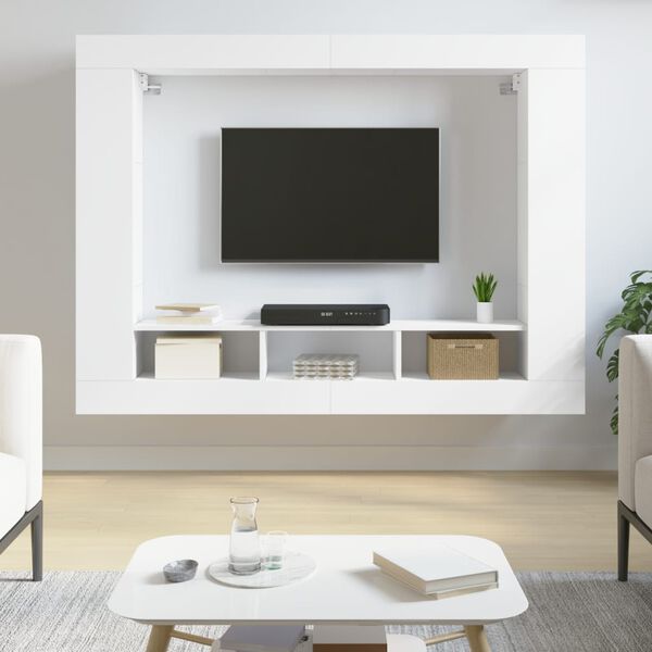 vidaXL M&oacute;vel de TV 152x22x113 cm derivados de madeira branco