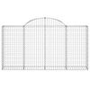 vidaXL Cestos gabião arqueados 25 pcs 200x30x100/120 ferro galvanizado