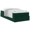 vidaXL Estrutura cama otomana colch&atilde;o 80x200 cm veludo verde escuro