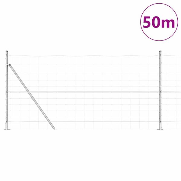 vidaXL Poste de Cerca Galvanizado 50 x 1,2 m A&ccedil;o