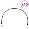 vidaXL Cordas el&aacute;sticas c/ faixas refletoras e ganchos 10 pcs 100 cm