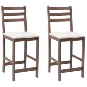 vidaXL Cadeiras de Jantar 2 pcs Marrom Claro 40 x 47,5 x 99,5 cm