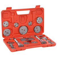 vidaXL 18 pcs kit de ferramentas recuo pistão pinça do travão de disco