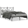 vidaXL Estrutura de cama com cabeceira 120x200 cm metal preto