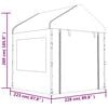 VidaXL Gazebo com telhado 2,28x2,23x2,69 m polietileno branco