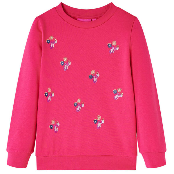 Sweatshirt para crian&ccedil;a rosa-brilhante 128