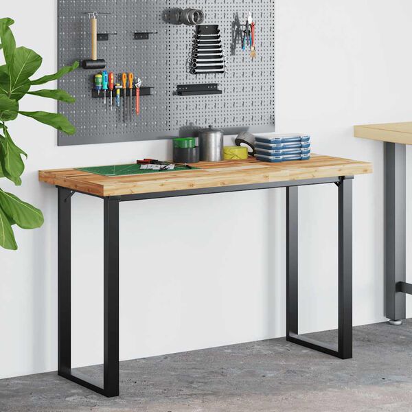 vidaXL Tampo de secret&aacute;ria 160x50x4 cm ac&aacute;cia maci&ccedil;a acabamento a &oacute;leo