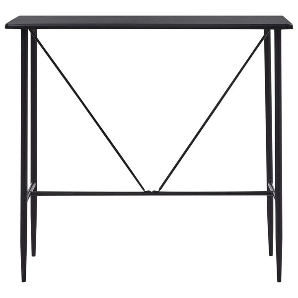 vidaXL Mesa de bar 120x60x110 cm MDF preto