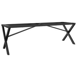 vidaXL Pernas para mesa de centro estrutura em X a&ccedil;o