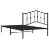 vidaXL Estrutura de cama com cabeceira 107x203 cm metal preto
