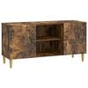 vidaXL Gabinete para TV 102 x 34,5 x 50 cm Carvalho Fumado