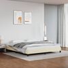 vidaXL Estrutura de cama 160x200 cm couro artificial cor crème