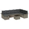vidaXL Conjunto de Sof&aacute; de Jardim 9 unid. Rattan Sint&eacute;tico