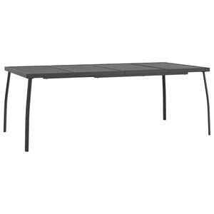 vidaXL Mesa de jardim 200x100x72 cm malha de a&ccedil;o antracite
