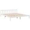 vidaXL Cama extra longa sem colch&atilde;o 180x210 cm pinho maci&ccedil;o branco
