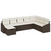 vidaXL Conjunto de Sof&aacute; de Jardim 8 unid. vime PE