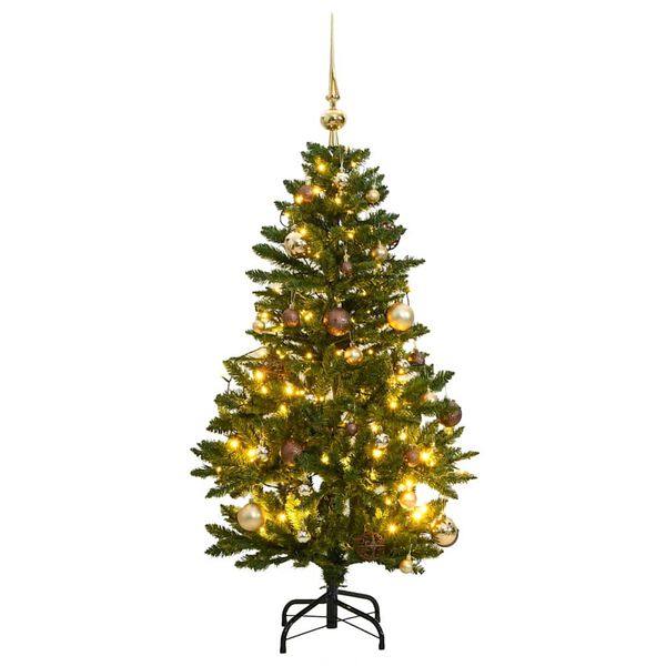 vidaXL &Aacute;rvore Natal artificial articulada 150 luzes LED e bolas 120 cm