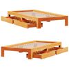 vidaXL Cama sem colch&atilde;o 90x190 cm madeira de pinho maci&ccedil;a castanho-mel