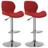 vidaXL Bancos de bar 2 pcs veludo vermelho tinto