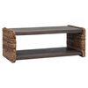 vidaXL Mesa de centro Natural 90 x 45 x 35 cm Madeira de Mogno S&oacute;lida