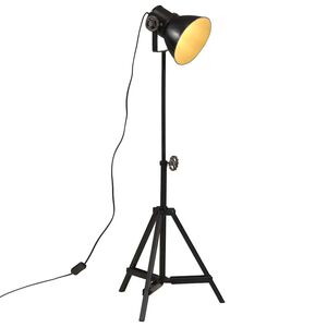 VidaXL Candeeiro de p&eacute; 25 W 35x35x65/95 cm E27 preto