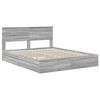 vidaXL Cama com Armazenamento com cabeceira Cinza Sonoma 160 x 200 cm