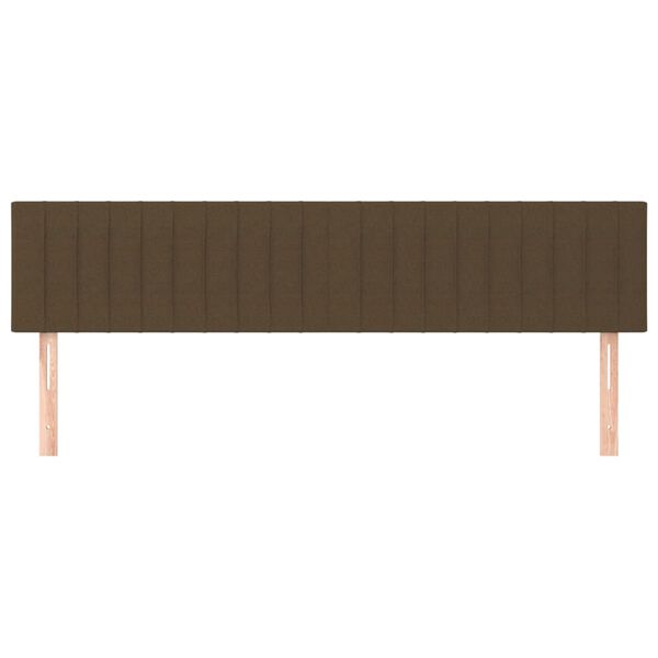 vidaXL Cabeceiras castanho-escuro 160x5x78/88 cm tecido