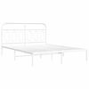 vidaXL Estrutura de cama com cabeceira 140x200 cm metal branco
