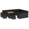 vidaXL Conjunto de Sof&aacute; de Jardim 12 unid. 9-N&uacute;mero de lugares Preto