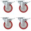 vidaXL Rodas girat&oacute;rias com trav&otilde;es duplos 4 pcs 100 mm