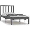 vidaXL Estrutura de cama 90x200 cm pinho maci&ccedil;o cinzento