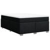 vidaXL Cama com molas/colch&atilde;o 140x200 cm tecido preto