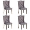 vidaXL Cadeiras de jantar 4 pcs veludo cinzento