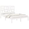 vidaXL Estrutura de cama 160x200 cm madeira maciça branco