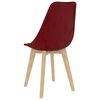 vidaXL Cadeiras de jantar 2 pcs veludo vermelho tinto