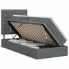 vidaXL Cama com arruma&ccedil;&atilde;o e colch&atilde;o Cinzento-Escuro 100 x 200 cm