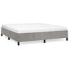 vidaXL Estrutura de cama sem colch&atilde;o 160x200 cm veludo cinzento-claro