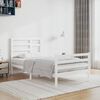 vidaXL Estrutura de cama 100x200 cm madeira maci&ccedil;a branco